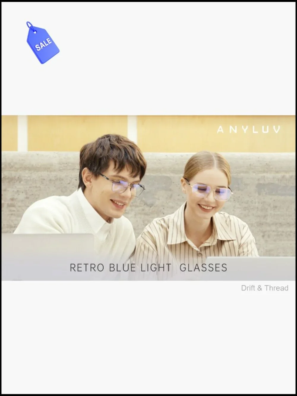 Blue Light Blocking Glasses for Men Women, Metal Frame, Computer Screen Eye